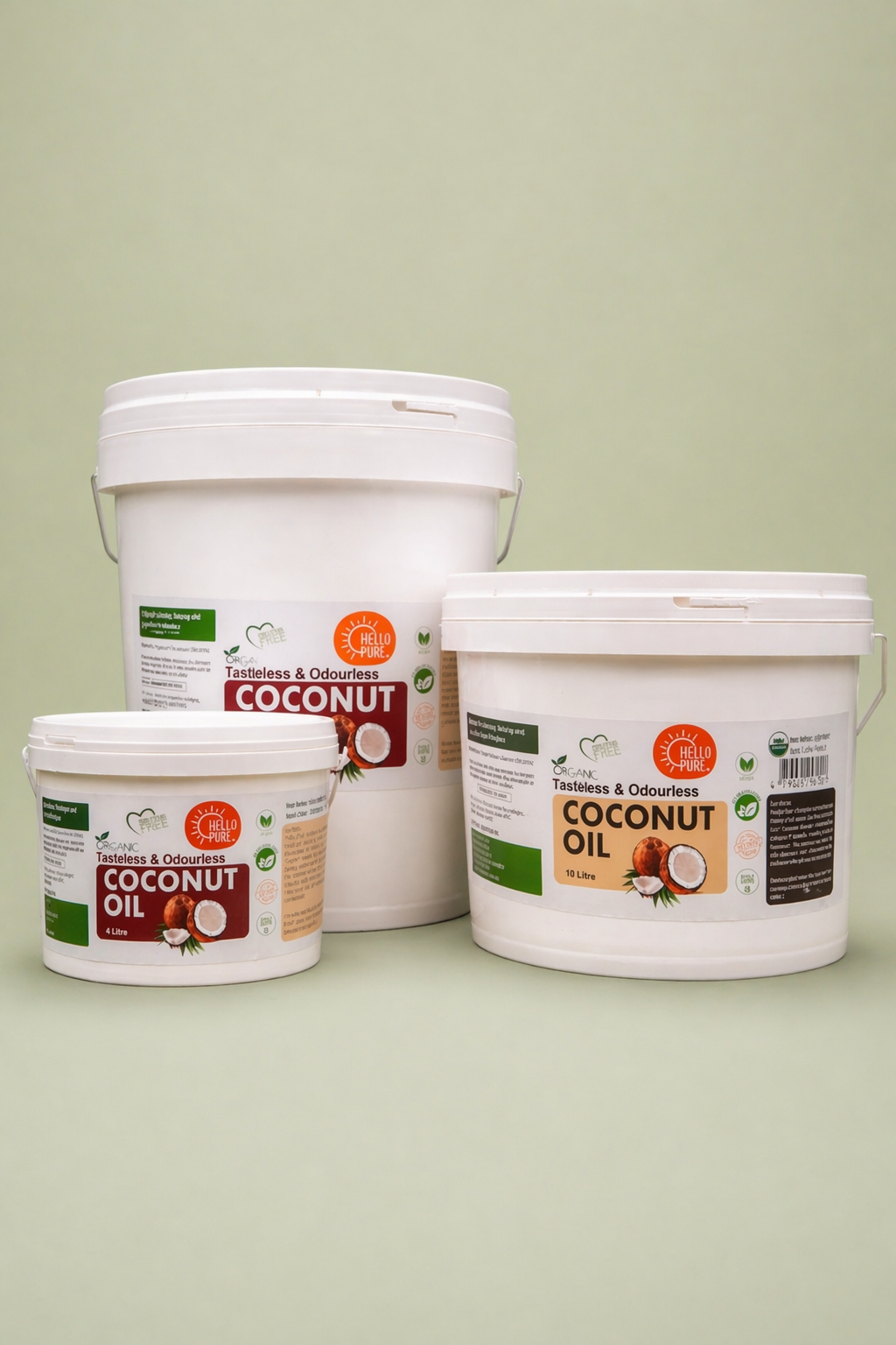 4L, 10L, and 20L tub packaging
