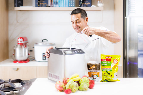 Peter Kuruvita preparing ice cream